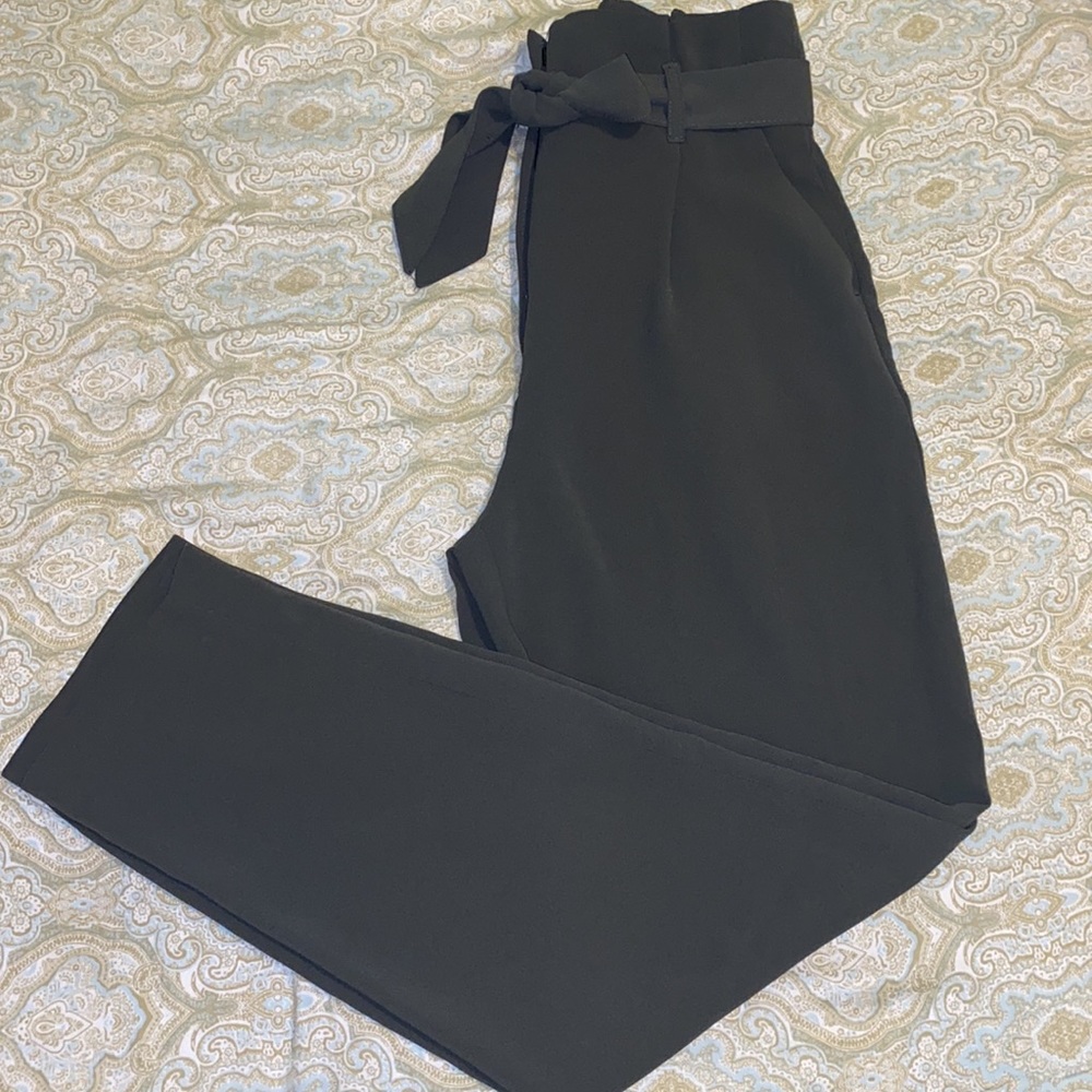 H&M High Waisted Belted Pants Trousers.